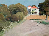 Landscape The House with The Red Roof 1924 By Felix Vallotton