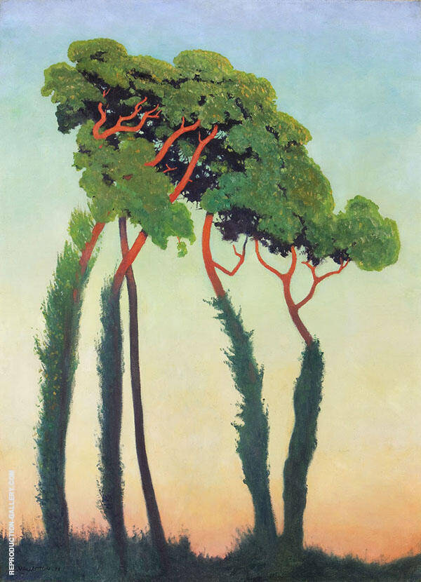 Landscape with Trees 1911 by Felix Vallotton | Oil Painting Reproduction