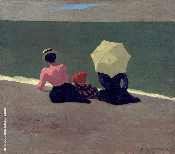 on The Beach 1899 by Felix Vallotton | Oil Painting Reproduction
