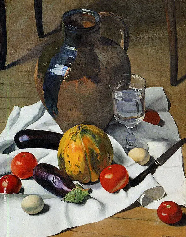Still Life with Large Earthenware Jug 1923 By Felix Vallotton