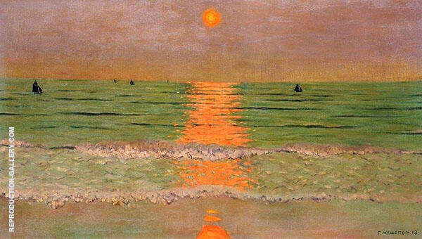 Sunset 1913 II by Felix Vallotton | Oil Painting Reproduction
