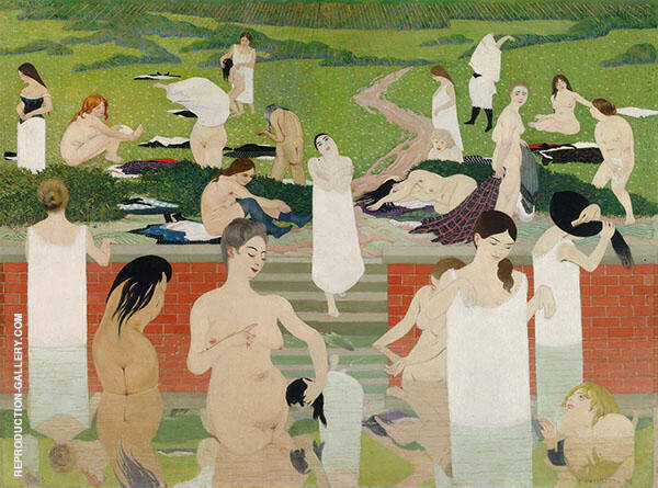 The Bath Summer Evening by Felix Vallotton | Oil Painting Reproduction