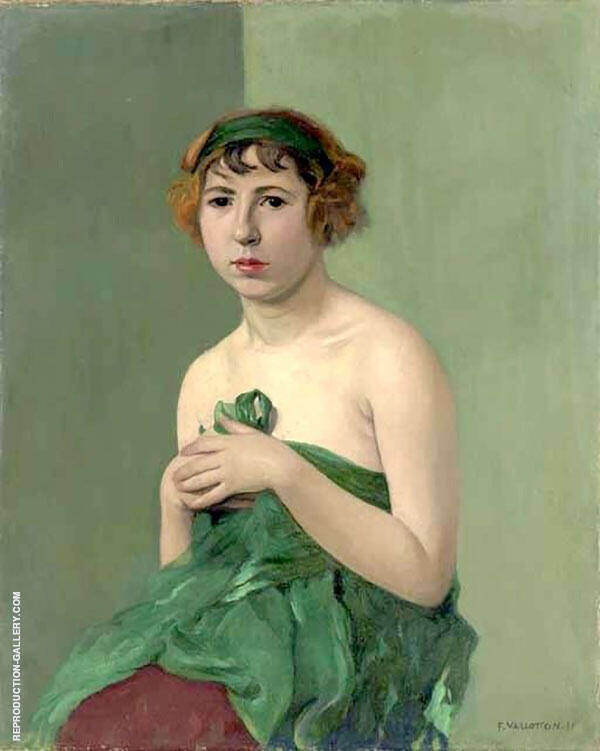 The Green Ribbon by Felix Vallotton | Oil Painting Reproduction