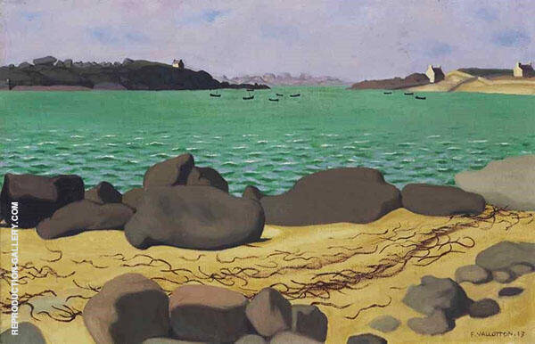 The Harbor at Ploumanach by Felix Vallotton | Oil Painting Reproduction