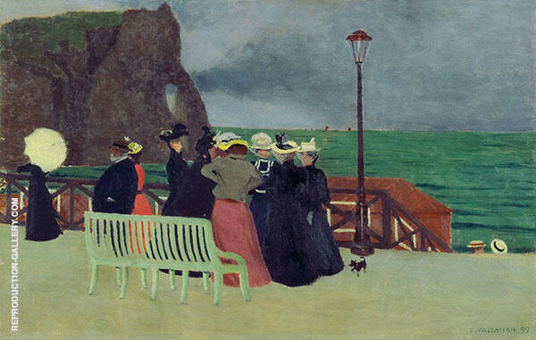 The Promenade at Etretat 1899 | Oil Painting Reproduction