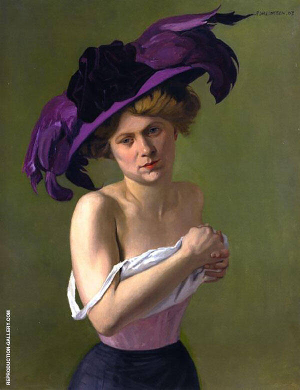 The Purple Hat by Felix Vallotton | Oil Painting Reproduction