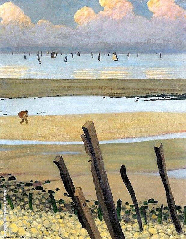 The Sea at Low Tide Villerville | Oil Painting Reproduction