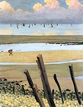 The Sea at Low Tide Villerville By Felix Vallotton