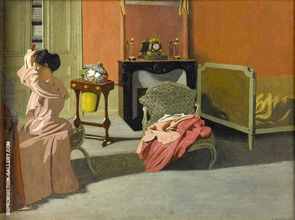 Woman Combing her Hair by Felix Vallotton | Oil Painting Reproduction