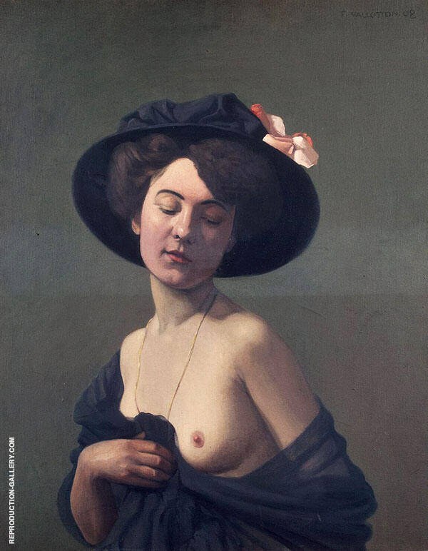 Woman in a Black Hat by Felix Vallotton | Oil Painting Reproduction