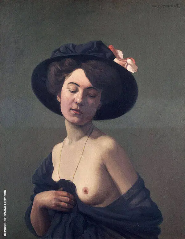 Woman in a Black Hat By Felix Vallotton