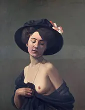 Woman in a Black Hat By Felix Vallotton