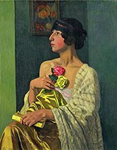 Woman with Roses By Felix Vallotton