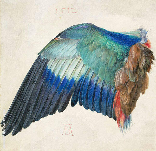 Left Wing of a Blue Roller c1500 | Oil Painting Reproduction