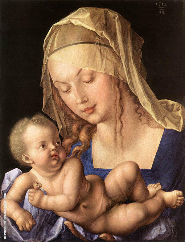 Madonna of The Pear 1512 by Albrecht Durer | Oil Painting Reproduction