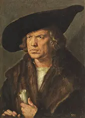 Portrait of Beardless of Man with Cap By Albrecht Durer