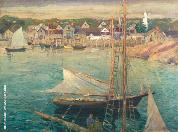 Morning Light Rockport c1925 by Jonas Lie | Oil Painting Reproduction