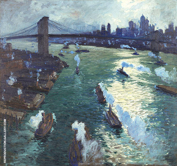 Path of Gold 1914 by Jonas Lie | Oil Painting Reproduction