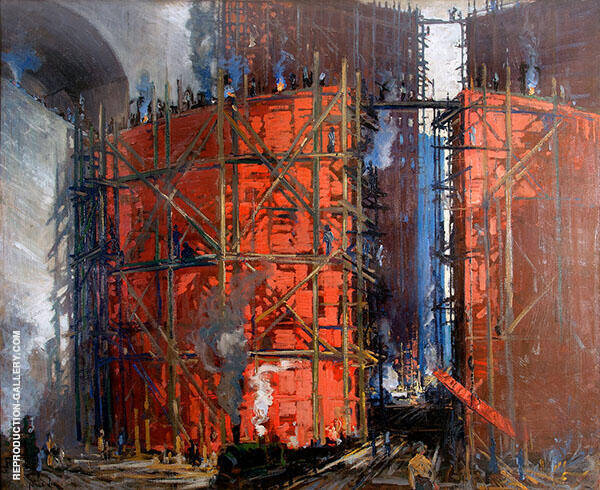 Gates of Pedro Miguel 1913 by Jonas Lie | Oil Painting Reproduction
