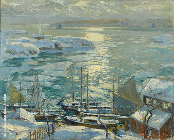The Old Ships Draw to Home Again by Jonas Lie | Oil Painting Reproduction