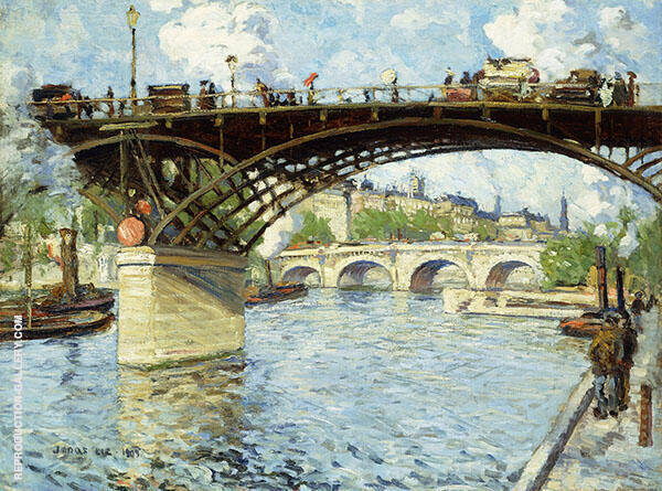 View of The Seine 1909 by Jonas Lie | Oil Painting Reproduction