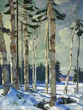 Winter Birches By Jonas Lie