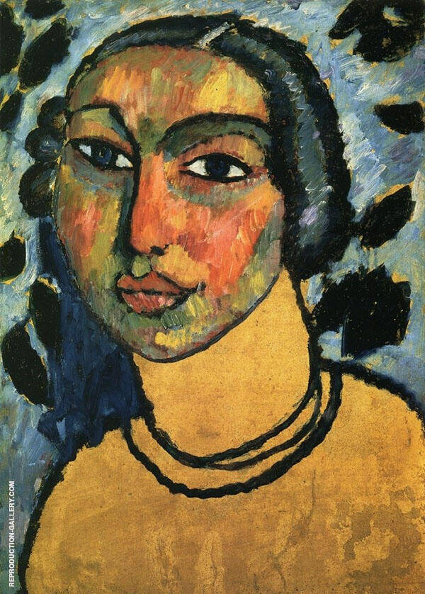 A Jewish Maiden by Alexej von Jawlensky | Oil Painting Reproduction
