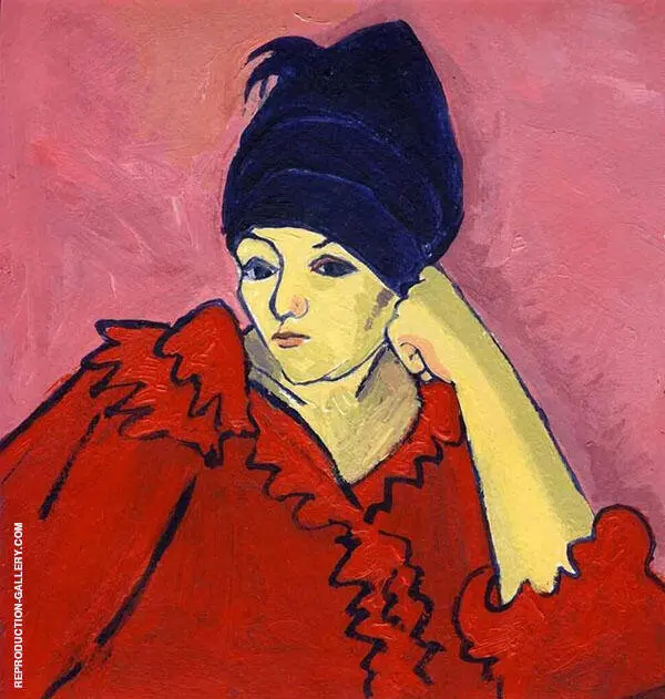 Dark Blue Turban By Alexej von Jawlensky
