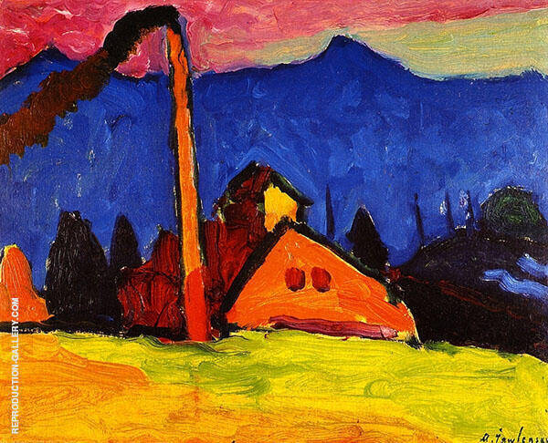 Factory at Oberau by Alexej von Jawlensky | Oil Painting Reproduction