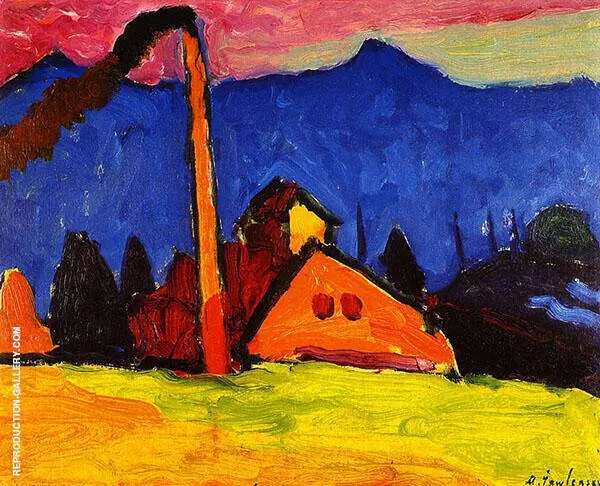 Factory at Oberau By Alexej von Jawlensky