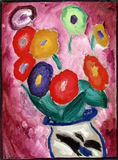 Floral Still Life 1915 By Alexej von Jawlensky