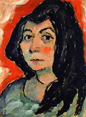 Helene with Her Hair Down By Alexej von Jawlensky