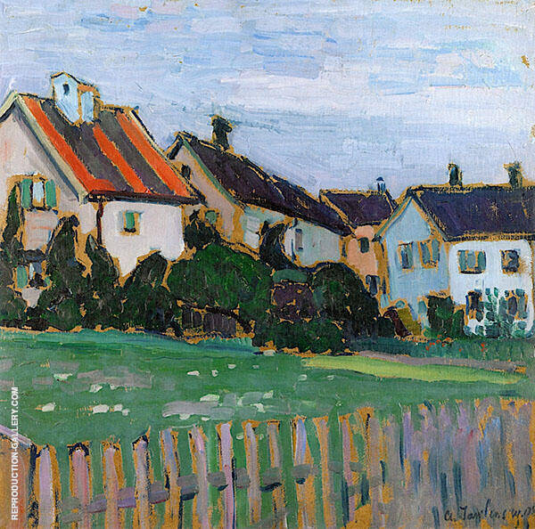 Houses with Front Gardens | Oil Painting Reproduction