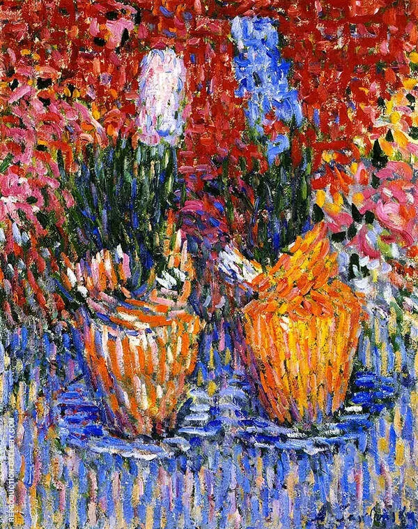 Hyacinth Pots By Alexej von Jawlensky