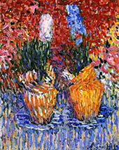 Hyacinth Pots By Alexej von Jawlensky