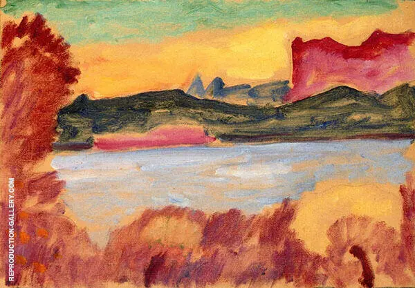 Lake Geneva Landscape By Alexej von Jawlensky