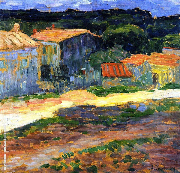 Landscape with Houses in Provence | Oil Painting Reproduction