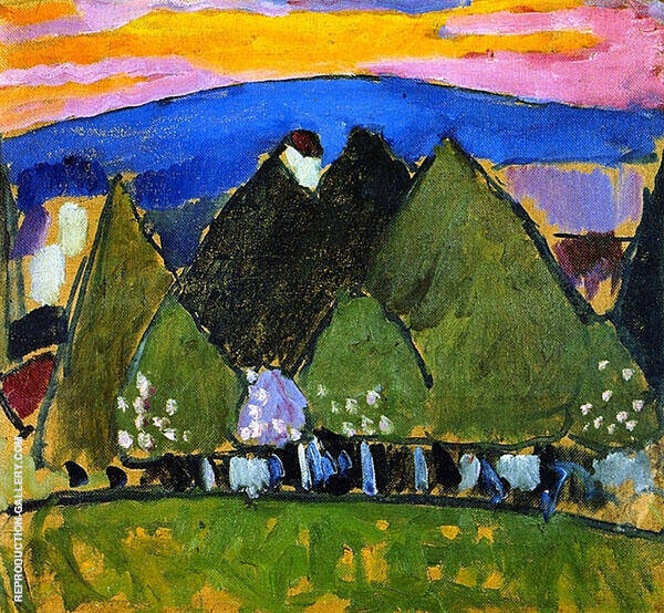 Landscape with Trees by Alexej von Jawlensky | Oil Painting Reproduction
