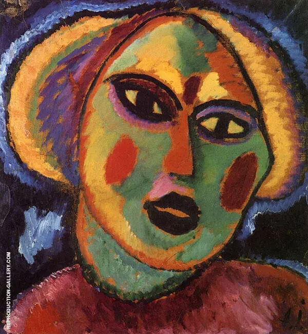 Maiden with Violet Blouse By Alexej von Jawlensky