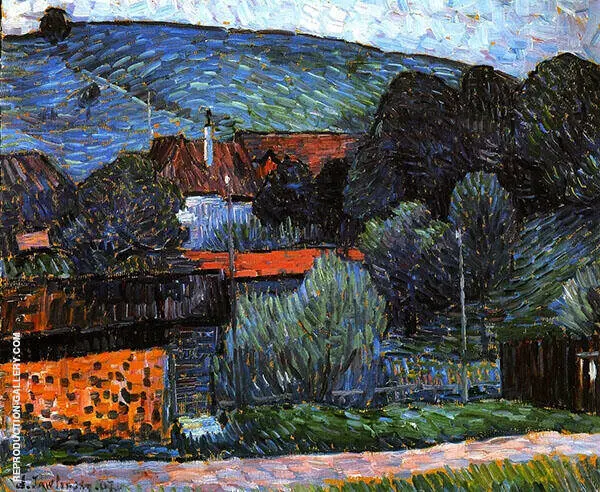 Melancholy in The Evening Wasserburg on The Inn By Alexej von Jawlensky