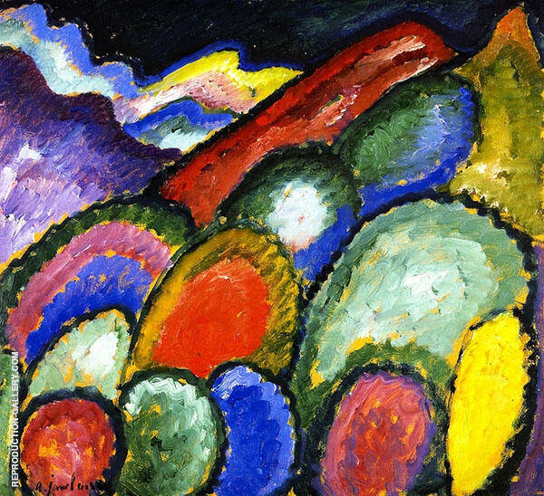 Mountains and Trees by Alexej von Jawlensky | Oil Painting Reproduction