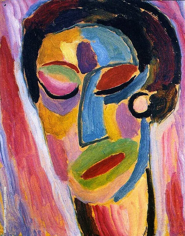Mystical with Closed Eyes By Alexej von Jawlensky