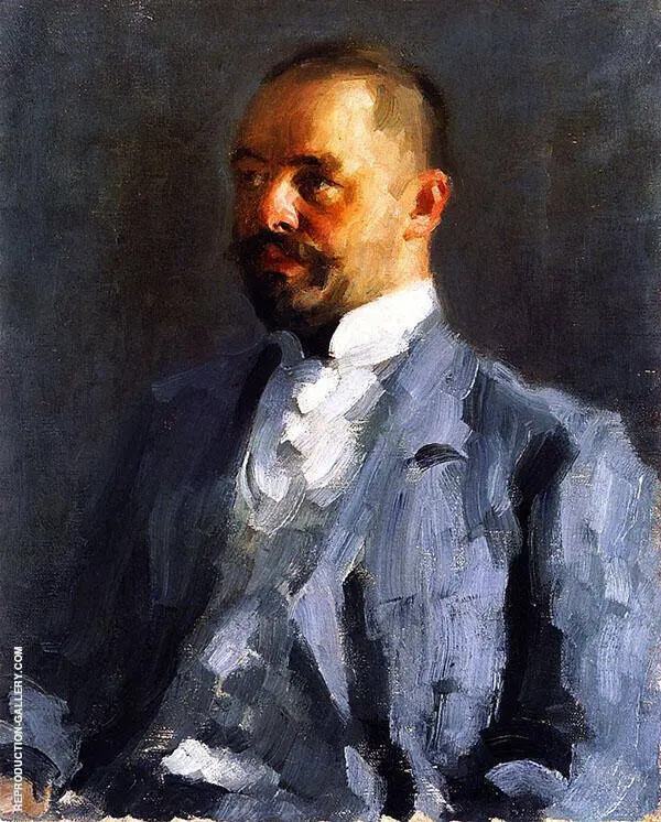 Portrait in Grey Suit By Alexej von Jawlensky