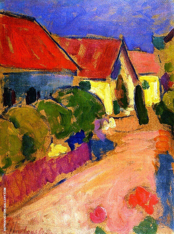 Red Roofs Murnau by Alexej von Jawlensky | Oil Painting Reproduction