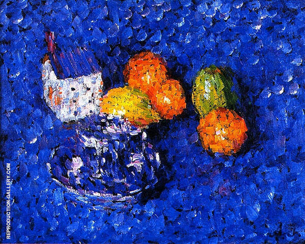 Still LIfe Blue Orange by Alexej von Jawlensky | Oil Painting Reproduction
