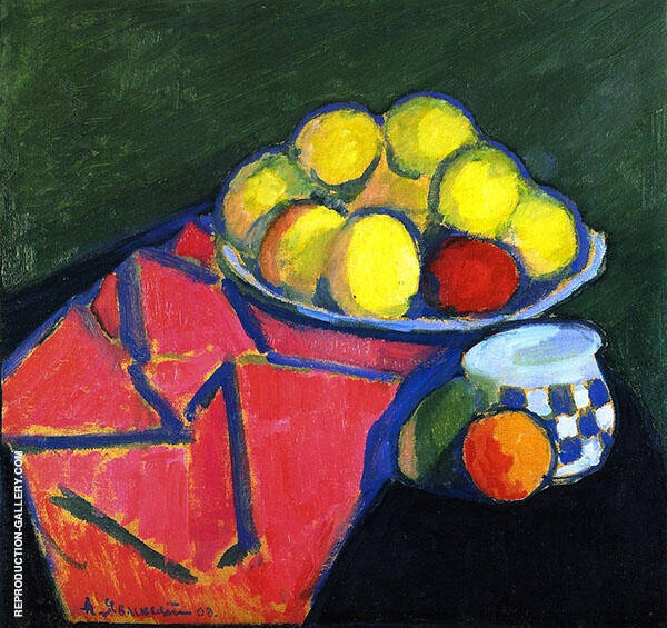 Still Life with Apples by Alexej von Jawlensky | Oil Painting Reproduction