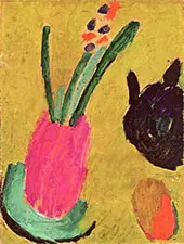 Still Life with Cat and Pineapple By Alexej von Jawlensky
