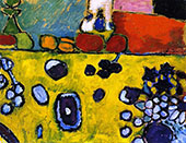 Still LIfe with Colored Tablecloth By Alexej von Jawlensky
