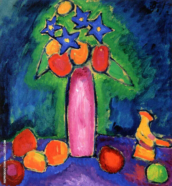 Still Life with Rooster By Alexej von Jawlensky