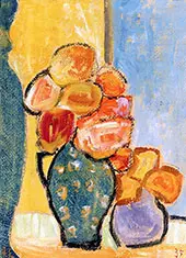 Still Life with Three Flower Vases By Alexej von Jawlensky
